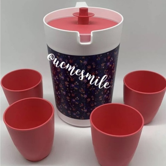 Tupperware Illumina Floral Stack & Store Pitcher/Bowls/Tumbler Set - Picture 2 of 13